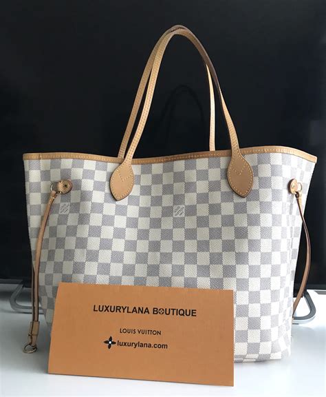 lv neverfull mm damier azur canvas|louis vuitton neverfull mm tote.